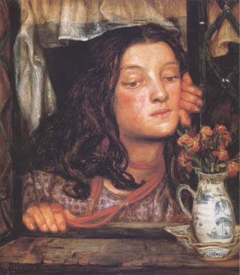 Dante Gabriel Rossetti Girl at a Lattice (mk28)